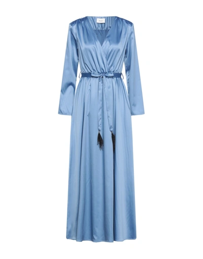 Vicolo Long Dresses In Blue
