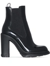 Alexander Mcqueen Tread Heeled Boots In Black