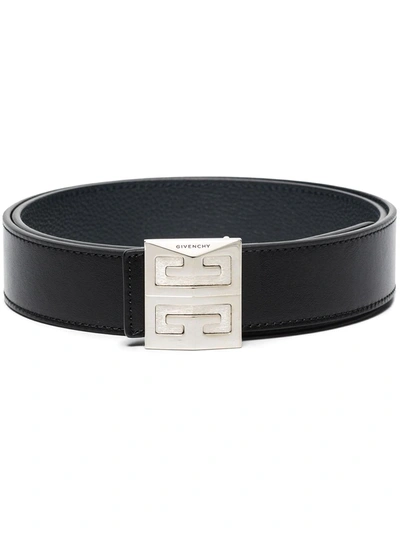 Givenchy 4g-monogrammed Reversible Leather Belt In Black