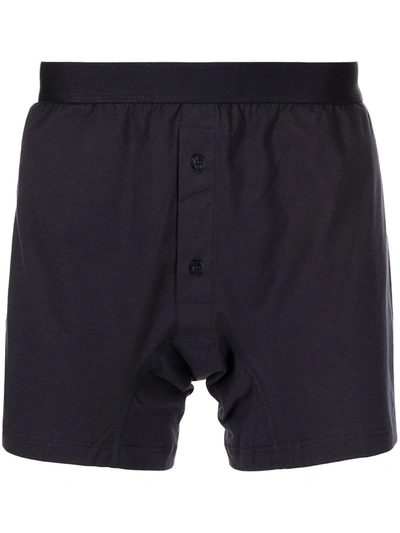 Comme Des Garçons Shirt Front Button Detail Boxers In Blue