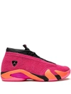 JORDAN AIR JORDAN 14 RETRO LOW "SHOCKING PINK" SNEAKERS