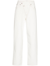 Agolde Balloon Mid-rise Tapered Jeans In White