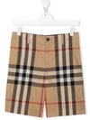 BURBERRY CHECK STRETCH-COTTON TAILORED SHORTS