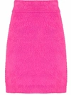 HELMUT LANG TEXTURED KNIT PENCIL SKIRT