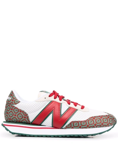 New Balance X Casablanca 237 低帮运动鞋 In Red/white/green