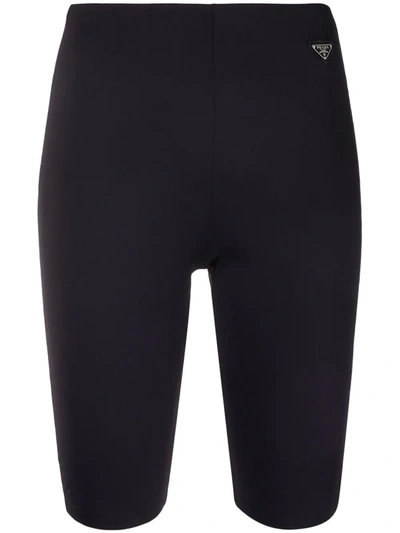 Prada Cycling Jersey Shorts In Black