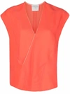 Forte Forte Crossover-detail T-shirt In Orange