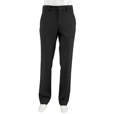 Burberry Black Wool Twill Stripe Detail Tailored Trousers, Brand Size 50 (waist Size 34.3'')