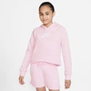 Nike Kids'  Girls' Sportswear Club Fleece High-low Pullover Hoodie In Pink Foam/white
