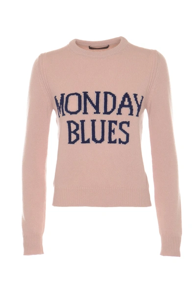 Alberta Ferretti Monday Blues Cashmere Blend Sweater In Pink