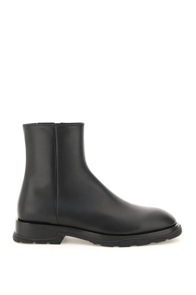Alexander Mcqueen Mens Black Other Materials Ankle Boots