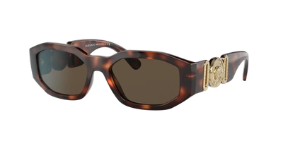Versace Unisex Sunglasses Ve4361 Biggie In Dark Brown