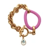 JW ANDERSON OVERSIZED LINK CHAIN BRACELET WITH CRYSTAL