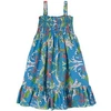 Versace Paisley-print Flared Dress In Blue