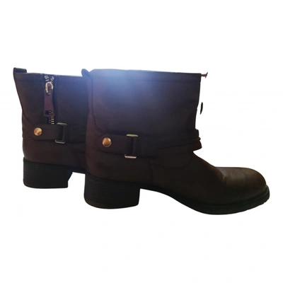 Pre-owned Anna Field Ankle Boots In Brown