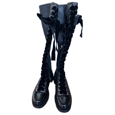 Pre-owned Greymer Leather Boots In Black