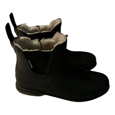Pre-owned Tretorn Ankle Boots In Black