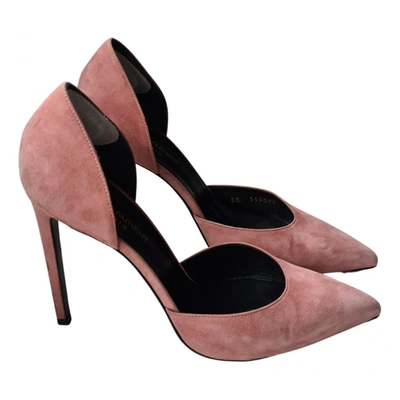 Pre-owned Saint Laurent D'orsay Heels In Pink