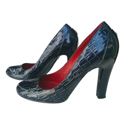 Pre-owned Cesare Paciotti Patent Leather Heels In Blue