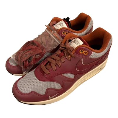 Pre-owned Patta Leather Low Trainers In Burgundy