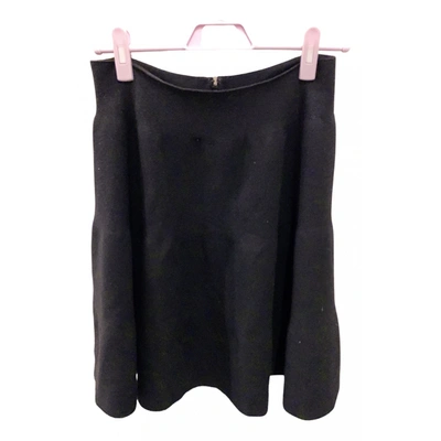 Pre-owned Donna Karan Wool Mid-length Skirt In Black
