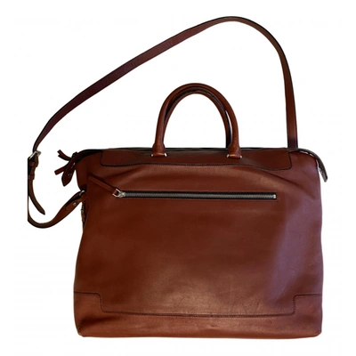 Pre-owned Dries Van Noten Leather Bag In Camel