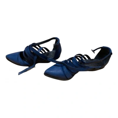 Pre-owned Ld Tuttle Leather Lace Ups In Blue