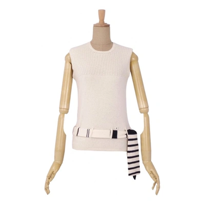 Pre-owned Chanel Cashmere Top In Beige
