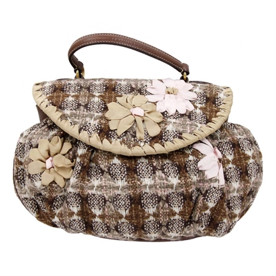 Pre-owned Moschino Wool Handbag In Brown