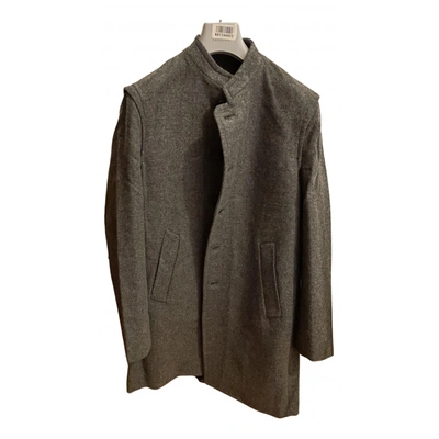 Pre-owned Armani Collezioni Wool Coat In Grey