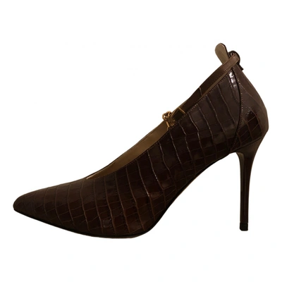 Pre-owned Marella Leather Heels In Brown