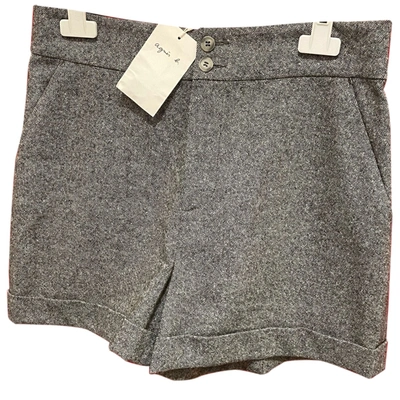 Pre-owned Agnès B. Wool Shorts In Grey