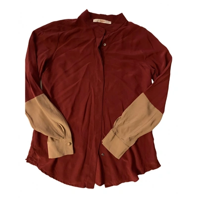 Pre-owned Jucca Silk Shirt In Burgundy
