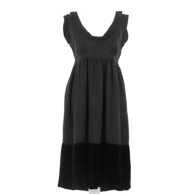 Pre-owned Burberry Silk Dress In Black