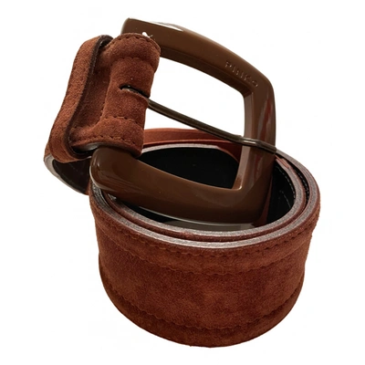 Pre-owned Pinko Leather Belt In Brown