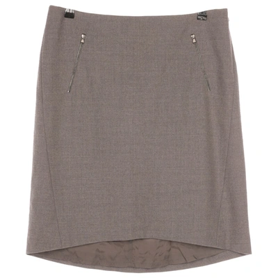 Pre-owned Peserico Wool Skirt In Grey