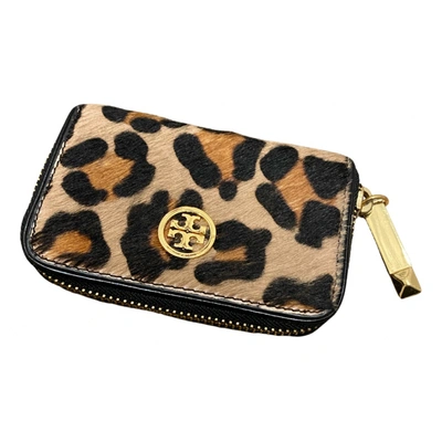 Pre-owned Tory Burch Leather Purse In Camel