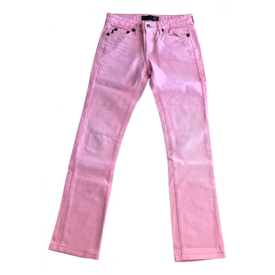 Pre-owned Just Cavalli Straight Jeans In Pink