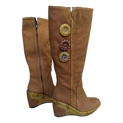 Pre-owned Alviero Martini Boots In Camel