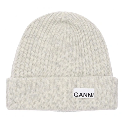 Pre-owned Ganni Wool Cap In Grey