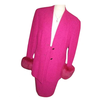 Pre-owned Escada Wool Suit Jacket In Purple