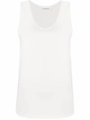 P.a.r.o.s.h Scoop Neck Tank Top In White