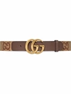 Gucci Wide Gg Marmont Jumbo Belt 4cm In Brown