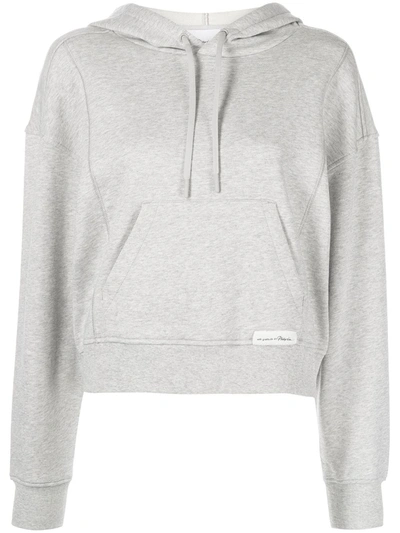 3.1 Phillip Lim Don't Sweat It Cropped Hoodie In Grey