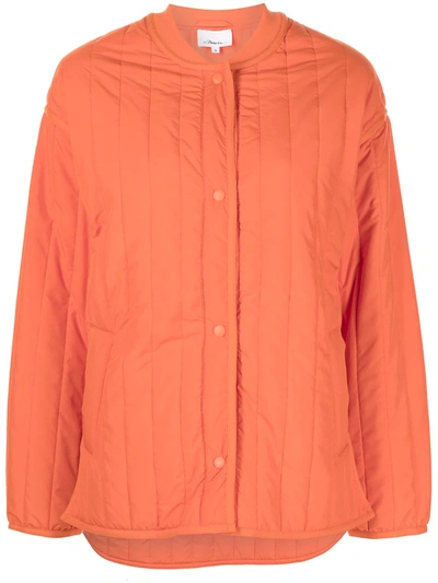 3.1 Phillip Lim Quilted Single-breasted Jacket In Orange