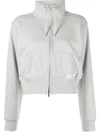 3.1 Phillip Lim Don't Sweat It Cropped Hoodie In Grey