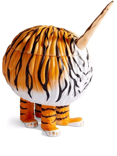 L'objet Haas Gold Horn Tiger Vessel In Brown