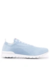 Kiton Blue Fly-knit Low-top Trainers In Blue