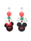Amir Slama Reindeer-motif Drop Earrings In Black