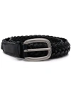 GOLDEN GOOSE INTERWOVEN LEATHER BUCKLE BELT